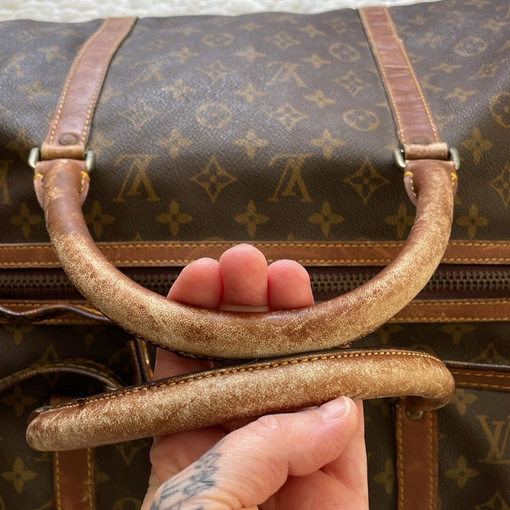Vintage Authentic Louis Vuitton Large Duffle Weekender 1970’s / 80s Era Monogram - Picture 5 of 17